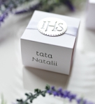 winietki komunijne i podziękowania 2w1 -  kolekcja komunijna srebrne IHS (minimalne zamówienie 15 szt.) 