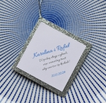 UNIKATOWE brokatowe srebrne zawieszki na alkohol (minimalne zamówienie 15 szt.)