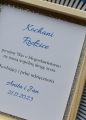 dekoracje weselne brokatowe srebrne - zaproszenia dla rodziców i prośba o błogosławieństwo  2w1 - dekoracje ślubne w stylu glamour - skrzyneczka dla rodziców