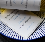 BROKATOWE SREBRNE naklejki na wódkę weselną (minimalne zamówienie 20 szt.)