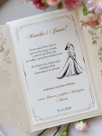 elegancka kartka z Twoimi życzeniami i miejscem na pieniądze weselne wzór nr 8 