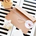 rustykalne eko zaproszenia na baby shower bocianowe misio - w oczekiwaniu na maluszka - personalizacja w cenie- koperta ozdobna eko w cenie - przyjęcie z okazji zbliżających się narodzin dziecka