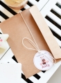 rustykalne eko zaproszenia na baby shower bocianowe misio - w oczekiwaniu na maluszka - personalizacja w cenie- koperta ozdobna eko w cenie - przyjęcie z okazji zbliżających się narodzin dziecka