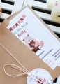 rustykalne eko zaproszenia na baby shower bocianowe misio - w oczekiwaniu na maluszka - personalizacja w cenie- koperta ozdobna eko w cenie - przyjęcie z okazji zbliżających się narodzin dziecka