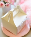 pudełka na ciasto z okazji baby shower - przyjęcie z okazji zbliżających się narodzin dziecka - dowolny nadruk / personalizacja w cenie - wersja dla dziewczynki z różowym króliczkiem