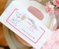 pudełka na ciasto z okazji baby shower - przyjęcie z okazji zbliżających się narodzin dziecka - dowolny nadruk / personalizacja w cenie - wersja dla dziewczynki z różowym króliczkiem - 19 x 14 x 9 cm z rączką