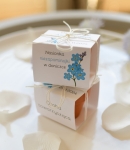 upominki ślubne wraz z WINIETKĄ - kwiatowe doniczki z niezapominajką (minimalne zamówienie 15 szt.) 