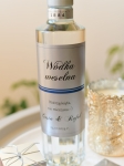 srebrne, metalizowane naklejki na wódkę weselną - wstrząśnieta, nie mieszana (minimalne zamówienie 20 szt.) 