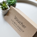 ekologiczny, rustykalny voucher dla Twoich klientów z logo i nazwą firmy - bony podarunkowe twojej firmy - wyróżnij się