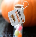 personalizowane słodycze cukierki w fiolce na halloween  - dekoracje na imprezę hallowenową lub event fimowy z logo