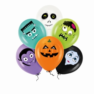 zestaw balonów na halloween monsters - 6 sztuk - 30cm