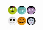 talerzyki papierowe na imprezę Halloween monsters 18 cm - zestaw 6 sztuk