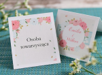 personalizowane winietki ślubne w kwiaty - szybka realizacja (minimalne zamówienie 20 szt.) 