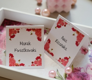 kwiatowe winietki urodzinowe (minimalne zamówienie 20 szt.) 