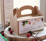 personalizowane, ekologiczne świąteczne pudełka na ciasto firmowe (minimalne zamówienie 15 szt.) 