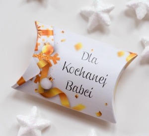 spersonalizowane pudełko bożonarodzeniowe na pieniądze, drobne upominiki - wzór nr 5