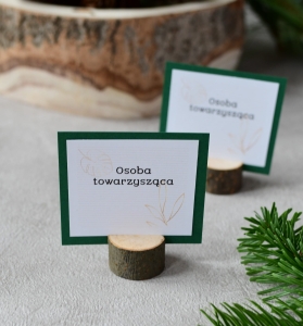 personalizowane winietki ślubne z plastrem drewna w stylu rustykalnym (minimalne zamówienie 15 szt.) 