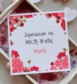 personalizowane kwiatowe zaproszenia urodzinowe na 18 urodziny lub 30-tkę, 40-stkę, 50-tkę - dowolny tekst i projekt w cenie