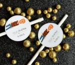 personalizowane, urodzinowe słomki do picia z dowolnym tekstem - cena za 10 sztuk