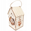 drewniany lampion adwentowy na roraty