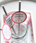 papierowe słomki dla dziewczynki z imieniem na roczek -  cena za 10 sztuk 