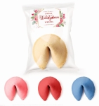 ciasteczka z wróżbą na walentynki - kolory ciasteczek do wyboru - cena za 10 sztuk  - wzór 03