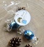 czekoladki MERCI white na chrzciny - niebieski aniołek (minimalne zamówienie 15 szt.)