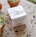 100 % biodegradowalne podziękowania dla gości ślubne - doniczki + opakowanie z nasionkami roślin