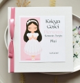 personalizowana księga gości dla dziewczynki z okazji I Komunii Świętej z imieniem dziecka