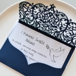 koronkowa kartka komunijna 04  z Twoimi życzeniami z miejscem na pieniądze