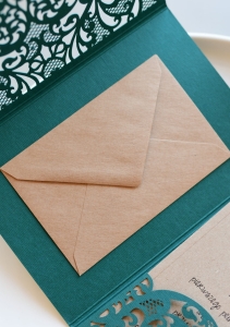 rustykalna kartka na pieniądze na wesele z Twoimi życzeniami - wzór 10