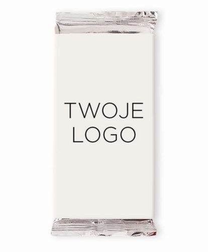 firmowa czekolada z logo Twojej firmy - tabliczka mlecznej czekoladki reklamowej