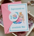 personalizowane zaproszenia dla dzieci - urodzinki przedszkolaka - mała syrenka
