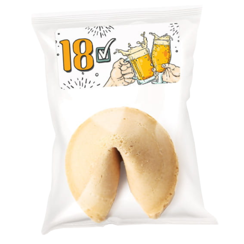 upominki na osiemnastkę dla chłopaka - ciasteczka z wróżbą - zestaw 10 sztuk - dekoracje i dodatki na 18-stkę