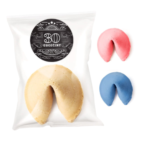 ciasteczka szczęścia na przyjęcie urodzinowe z dowolną liczbą - udana zabawa na urodzinach gwarantowana - 18,20,30,40,50