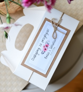 rustykalne pudełka na ciasto weselne - rustical (minimalne zamówienie 15 szt.) 