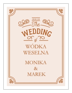 stylowe naklejki na alkohol -  vintage (minimalne zamówienie 20 szt.) 