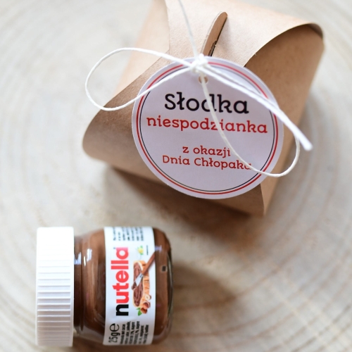 słodkie upominki na Dzień Chłopaka - mini-nutella
