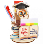 personalizowany organizer sówka - z imieniem i podpisem dla nauczyciela