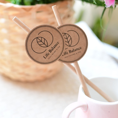 ekologiczne, firmowe słomki do picia - nadruk logo lub dowolnego tekstu - ekspresowa realizacja