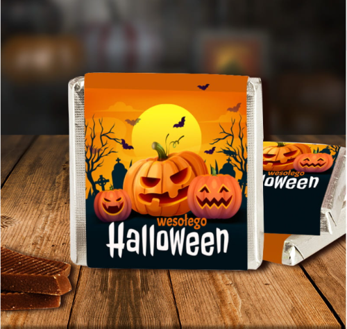 czekoladki na halloween z dynią