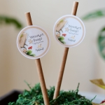 ekologiczne, papierowe słomki do picia 04 z logo firmy - firmowa wigilia  zestaw 10 sztuk 