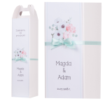 kwiatowe pudełka na wódkę weselną - mięta  (minimalne zamówienie 15 szt.) 