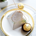 czekoladki weselne - personalizowane pudełka piramidki z ferrero rocher