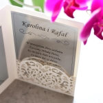 kartka glamour na pieniądze na wesele z Twoimi życzeniami -  wzór nr 14 - srebrna