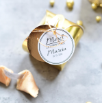 podziękowania za współpracę - ciasteczka z wróżbą ze złotymi boxami (minimalne zamówienie 15 szt.)