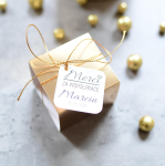 podziękowania za współpracę - doniczki z nasionkami roślin  w złotym opakowaniu (minimalne zamówienie 15 szt.)