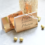 podziękowania za współpracę - złote czekoladki merci - wzór 02 (minimalne zamówienie 15 szt.)