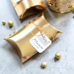 podziękowania za współpracę - złote pudełka poduszeczki (minimalne zamówienie 15 szt.)