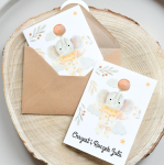 zaproszenia na chrzest i roczek w jednym - słonik (minimalne zamówienie 10 szt.)